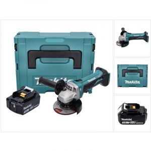 Makita Dga 452 F1J Meuleuse d'angle sans fil 18 v 115 mm + 1x Batterie 3,0 Ah + Makpac - sans chargeur