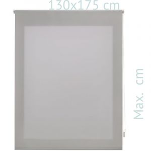 Purline Store enrouleur 130x175 ARGENT Poli&eacute;ster Translucide avec Fixation au mur ou au plafond