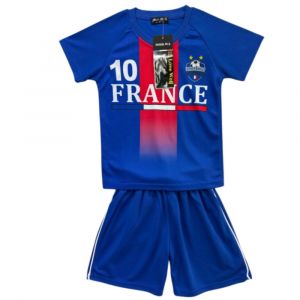 Ensemble De Football Enfant Maillot Et Short - Inspiré De France - Bleu Royal (Taille 14 Ans,Couleur Bleu Royal)