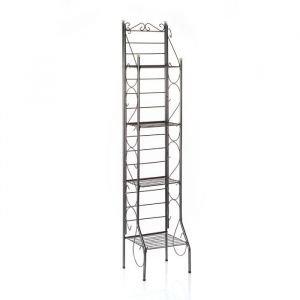 JJA Etag&egrave;re Pliante D&eacute;co M&eacute;tal 4 Niveaux 148 Cm
