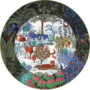 Faïenceries de Gien Plat à tarte Jardin du Palais, Gien