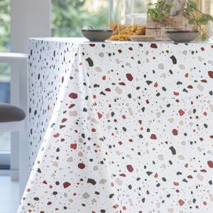 Calitex Nappe Rectangle Terrazo Toile Ciree Bordeaux