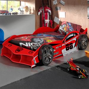 Vipack Furniture Lit voiture Max 90x200cm - rouge