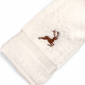 Linnea Drap de douche 70x130 cm HIRSH Beige/Marron 600 g/m2