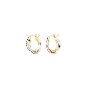 FAVS Créoles 88362462 375 Or jaune, 375 Or blanc
