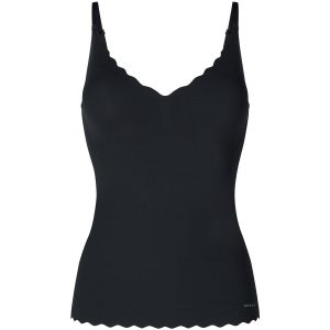 Skiny Damen Spaghettishirt herausnehmbare Pads Micro Essentials Maillot De Corps, Black, 38 Femme