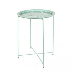 The home deco factory Table d'appoint en métal intérieur extérieur Vert d'eau