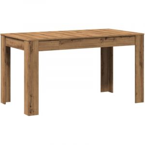 VidaXL Table &agrave; manger ch&ecirc;ne artisanal 140x74,5x76 cm bois d'ing&eacute;nierie