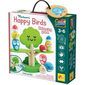 Lisciani Giochi Montessori Baby Bois - Equilibrage Des Arbres - Jeu d'Équilibre et de Coordination - 3 à 6 ans ​​ - Bois Naturel - Développe la motricité fine - Stimule l'imagination - Fabriqué En Italie
