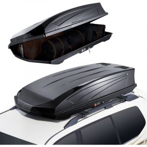 VEVOR Coffre de Toit 562 L, Porte-Bagages de Toit Coque Rigide en ABS, avec Ouverture Double-Face 2 Sangles Renforcées, Aérodynamique, pour la Plupart des Barres Transversales, Voiture, SUV, Noir