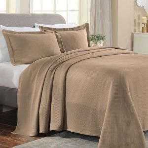 Superior Couvre-lit en Coton, Taupe, lit jumeau