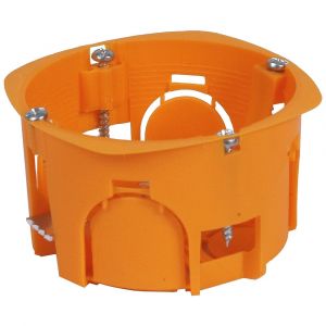 Debflex Boitier d'encastrement mur creux 1 poste orange
