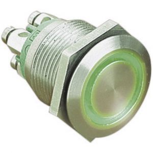 Bulgin Bouton poussoir anti vandalisme MPI002/TERM/GN 24 V/DC 0.05 A 1 x Off/(On) IP66 momentané 1 pc(s)