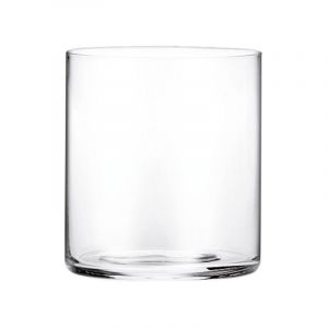 Zafferano Chiaro di Luna - Gobelet en Verre Transparent, Hauteur 87 mm, Diamètre 77 mm, Capacité 37 cl - Fabriqué à la Main en Plomb - Ensemble 6 Pièces