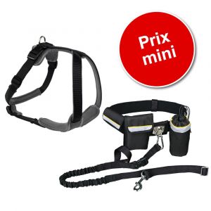 Hunter Harnais en n&eacute;opr&egrave;ne noir/gris pour chien - taille L : tour de poitrail 60-76 cm x 2 cm