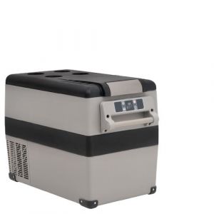 Glaci&egrave;re vidaXL avec poign&eacute;e et adaptateur noir et gris 35 L PP et PE