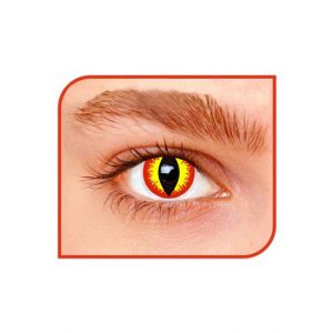 Lentilles Fantaisies Rouge et Jaune "Devil" 1 Jour (Sans correction)