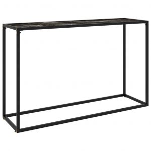 VidaXL Table console Noir 120x35x75 cm Verre tremp?