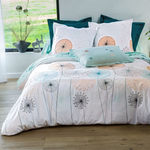 Drap-housse 160x200 en coton vert céladon