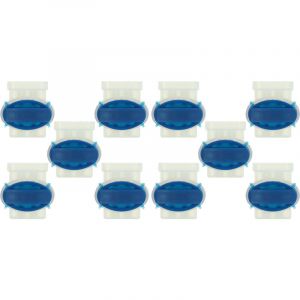 Vhbw 10x connecteurs pour c&acirc;ble p&eacute;riph&eacute;rique compatible avec Husqvarna Automower robots de pelouse - Serre-c&acirc;bles, &eacute;tanches, transparent / bleu