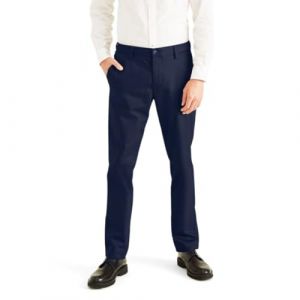 DOCKERS Signature Stain Defender Slim Creased Chino, Navy Blazer, 29W 32L Homme