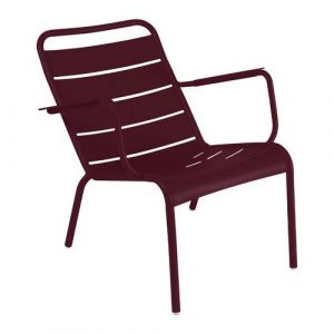 Fermob Fauteuil bas Luxembourg / Aluminium rouge en métal