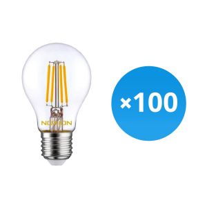 Lot 100x Budgetlight Lucent LED E27 Poire Filament Claire 4.5W 470lm - 822-827 Dim àWarm | Dimmable - Équivalent 40W