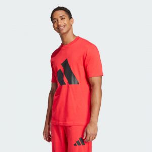 Adidas T-shirt Essentials Big Logo manches courtes rouge noir - XS