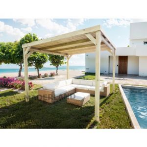 Pergola En Bois Dijon Avec Toit 600 X 400 Cm - Maderland