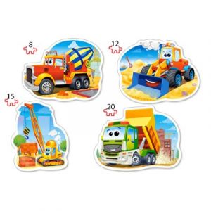 Castorland Puzzle Pièces XXL - Véhicules de Construction