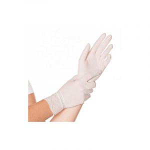 Image de Safe fit gants jetables en nitrile non poudrés 24 cm blanc taille m Franz Mensch 26150