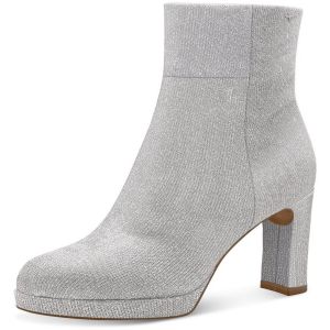 Image de Tamaris Femme Damen 1-25077-43 Botte Tendance, Silver Glam, 37 EU