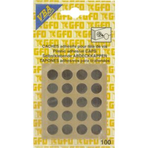 GFD Cache vis PVC Brun - Sachet de 100 pièces - GLE Forgeage