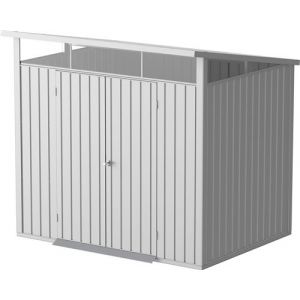 Duramax Abri de jardin m&eacute;tal MODERN - 4,45m&sup2; - Mono pente - Aluminium blanc