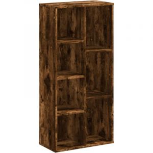 VidaXL Bibliothèque chêne fumé 50x25x105 cm bois d'ingénierie, étagère, étagère à livres, support de livre, armoire de rangement, étagère de rangement
