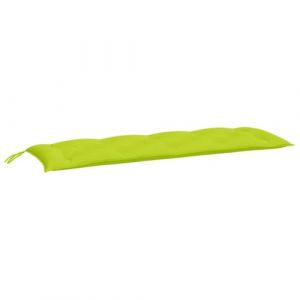 VidaXL Coussin de banc de jardin vert brillant 150x50x7cm tissu oxford