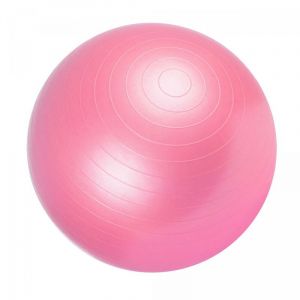 Image de Gorilla Sports Swiss ball - Ballon de gym de plusieurs tailles 55cm, 65cm, 75cm et en couleurs : bleu, gris, fuchsia, noir, rouge, vert - Couleur : FUCHSIA - Diamètre : 55 CM