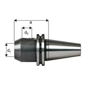 Forum Mandrin de serrage m&eacute;plat System Weldon, porte-outils DIN 69871, d1 : 40 mm, ISO 40, a 160 mm, d2 : 72 mm