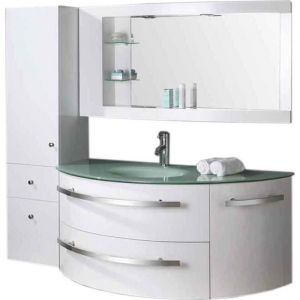 Eliteshopping - Meuble de Salle de Bain 120 cm Colonne et Lavabo inclus – Annabelle