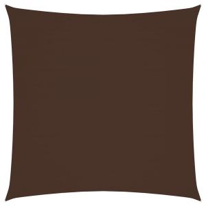 Voile toile d'ombrage parasol tissu oxford carré 7 x 7 m marron 02_0009541