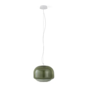 Suspension en verre coloré Ø30,5 cm, Kinoko Vert Taille Taille Unique