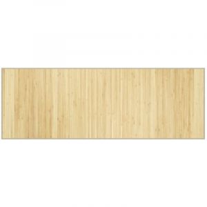 VidaXL Tapis rectangulaire naturel clair 70x200 cm bambou Beige
