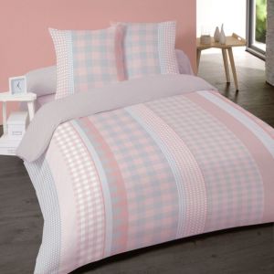 Dourev Housse de couette Flanelle 200x200 calista + 2 taies