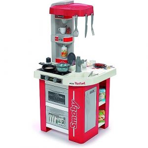 Smoby Studio Bubble Red Kitchen 7600311055 3 Ans 26 Accessoires Effet Bulles d'eau Rouge Made in France