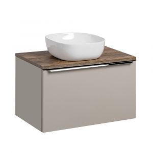 Meuble simple vasque 80cm Éros Taupe