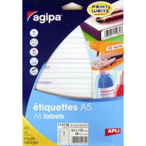 Agipa 114139 - 60 &eacute;tiquettes d'affranchissement (6,4 x 13,3 cm)