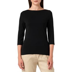 Vero Moda VMPANDA Modal 3/4 Top JRS Noos T-Shirt Manches Longues, Noir, S Femme