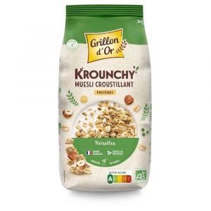Grillon d'Or Krounchy noisettes source de protéines bio 500g