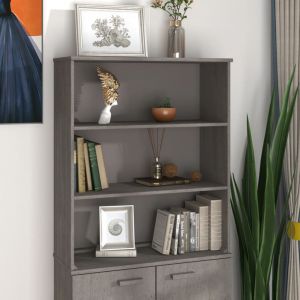 VidaXL Dessus de buffet Gris clair 85x35x100 cm Bois massif de pin