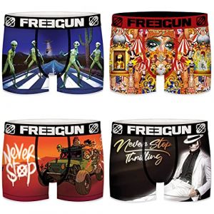 Freegun Lot De 4 Boxers Garçon Illyminaty